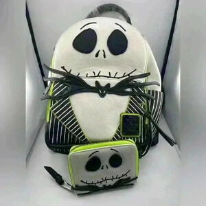 Jack Skellington Themed Backpack and Wallet Set